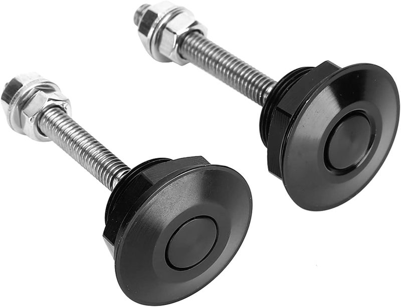 Car Hood Pin Quick Release Bonnet Lock, 2Pcs Universal Car Hook Pins Bumper Clip Latches, 0.9in/1.3in Lock Clip Push Button Bonnet Kit, Low Profile Hood Pins (32mm) - Image 2