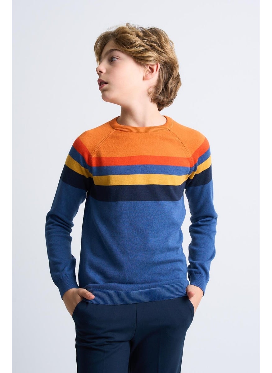 Alexander Gardi Colour Block Cotton Kids Sweater (C23-7106)  - Image 2