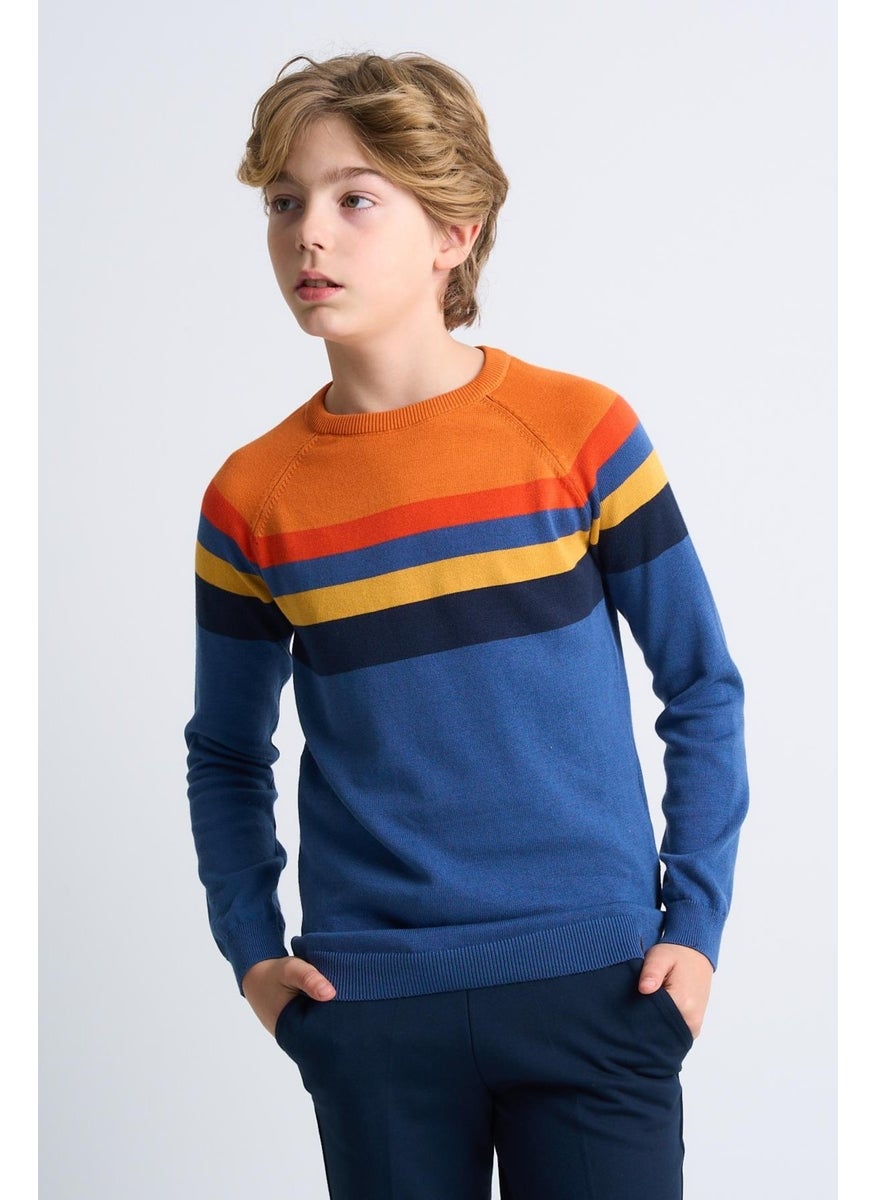 Alexander Gardi Colour Block Cotton Kids Sweater (C23-7106)  - Image 3