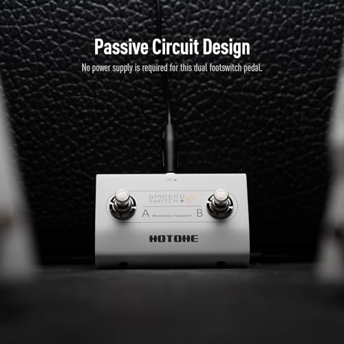 HOTONE Dual Footswitch Pedal Momentary 2-Way Pedal Foot Switch Controller Switch 6.35 mm (Ampero Switch+) - Image 5