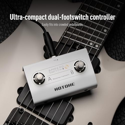 HOTONE Dual Footswitch Pedal Momentary 2-Way Pedal Foot Switch Controller Switch 6.35 mm (Ampero Switch+) - Image 4