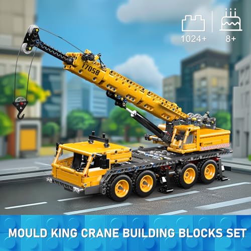 Mould King 17058 City Mobile Crane Truck Toy Building Set, Construction Vehicle Model Blocks Kit for Adults, Toys Gifts for Kids Children, Playset for Boys and Girls Ages 8+(997 Pieces) - Image 2