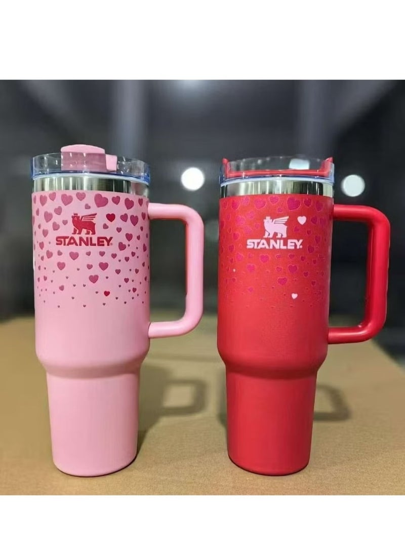 Stanley - Valentine's Day Limited Quencher H2.0 FlowState Stainless Steel Vacuum Insulated Tumbler with Lid and Straw for Water, Iced Tea or Coffee, Smoothie and More, 40 oz - Image 1
