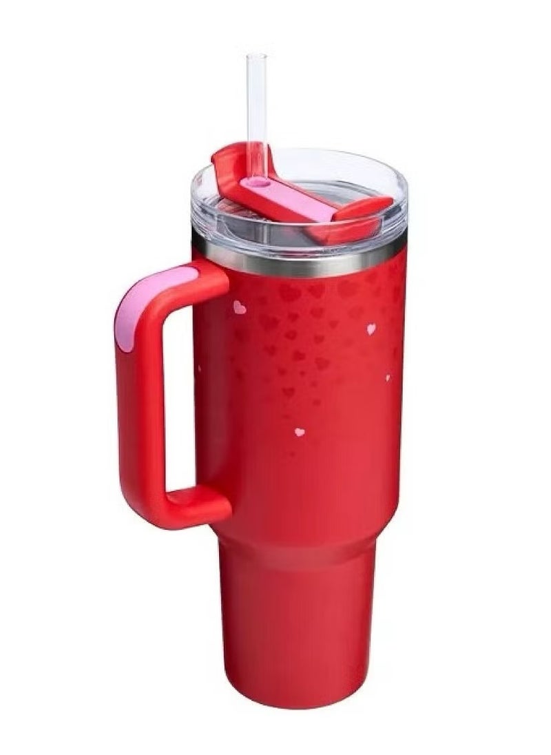 Stanley - Valentine's Day Limited Quencher H2.0 FlowState Stainless Steel Vacuum Insulated Tumbler with Lid and Straw for Water, Iced Tea or Coffee, Smoothie and More, 40 oz - Image 1