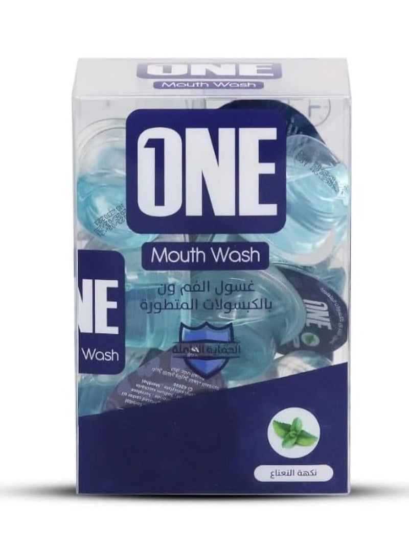 One The One Touch Advanced Mint Mouthwash 20 Capsules 15ml 