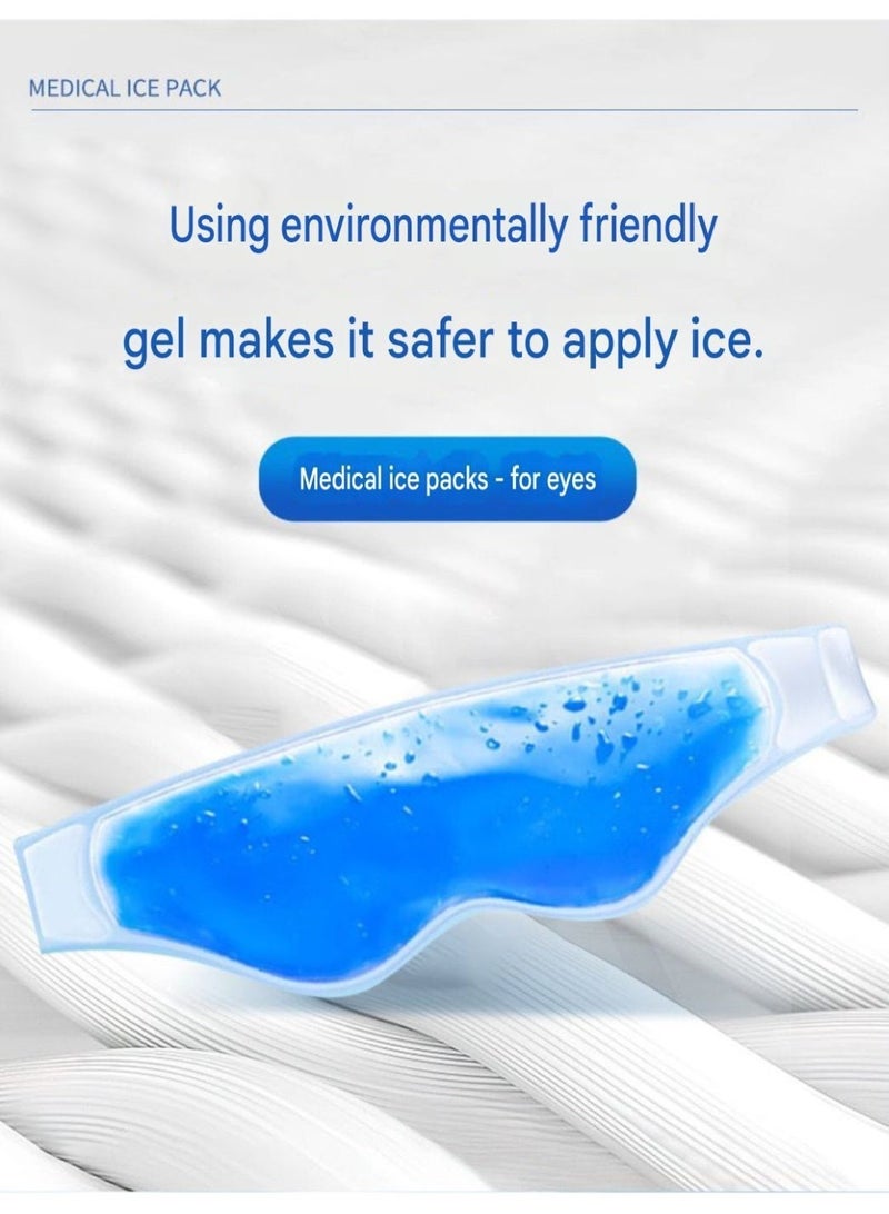 Reusable Gel Eye Mask for Eye Strain, Dark Circles & Puffiness Relief | Cold Compress for Postoperative Care & Sleep | Adjustable Velcro Strap - Image 4