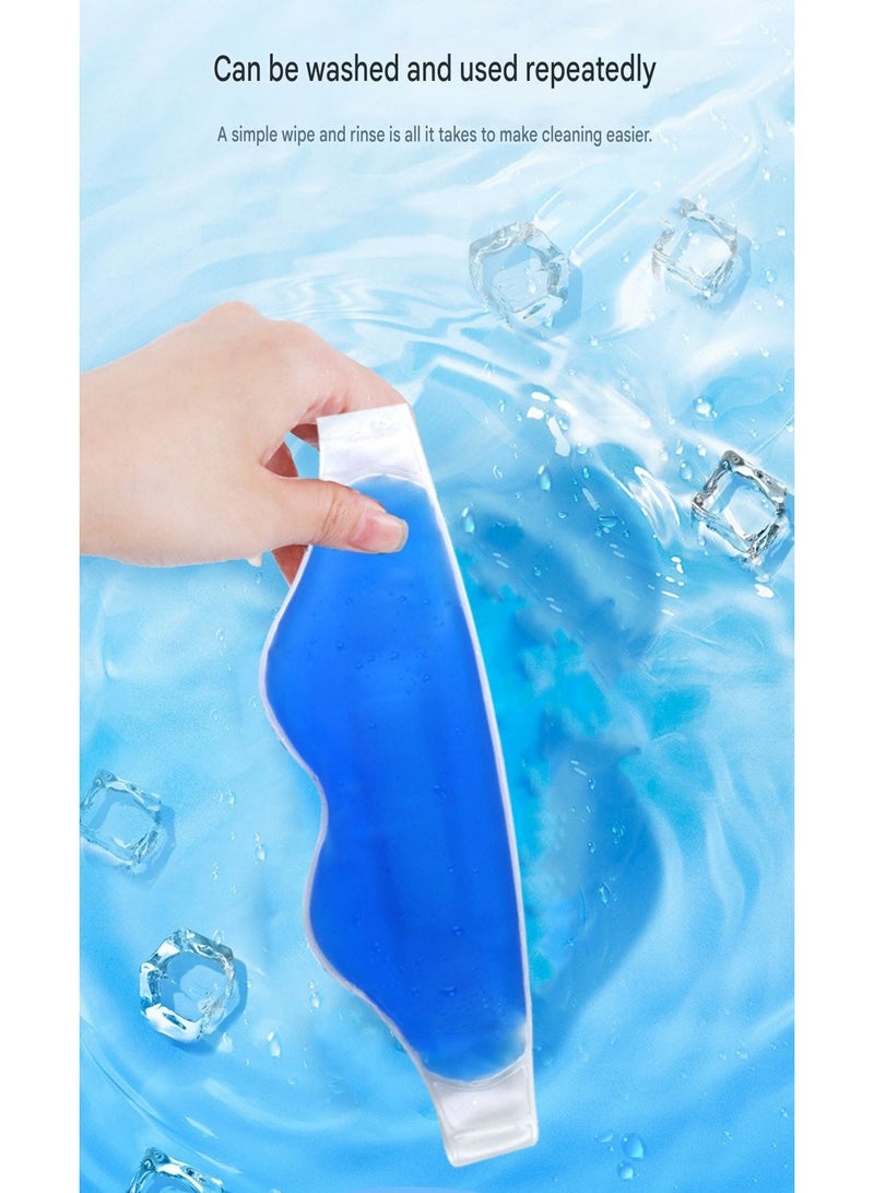 Reusable Gel Eye Mask for Eye Strain, Dark Circles & Puffiness Relief | Cold Compress for Postoperative Care & Sleep | Adjustable Velcro Strap - Image 1
