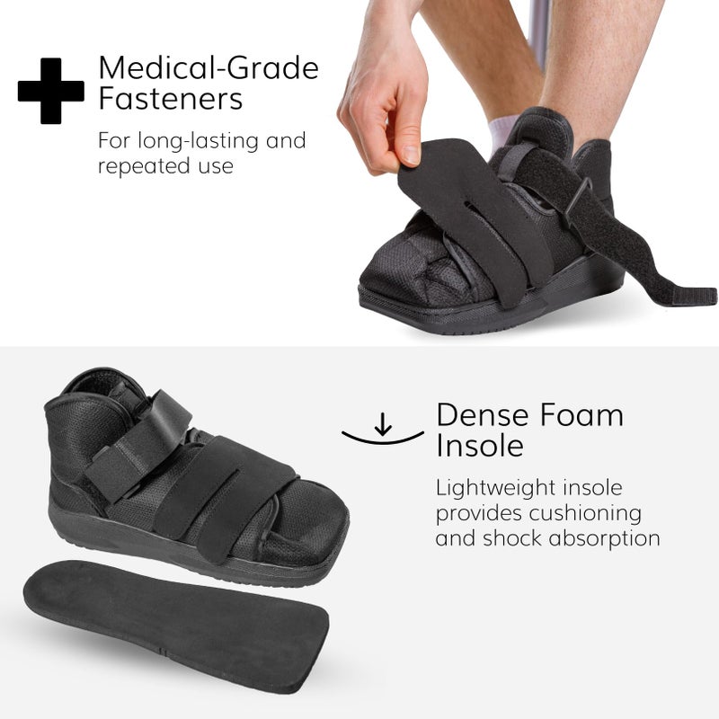 BraceAbility Closed Toe Medical Walking Shoe - Lightweight Broken Toe Cast Boot, Fractured Foot Brace for Metatarsal Stress Fracture, Post-op Bunion, Hammertoe Recovery - For Men or Women (L) - Image 4