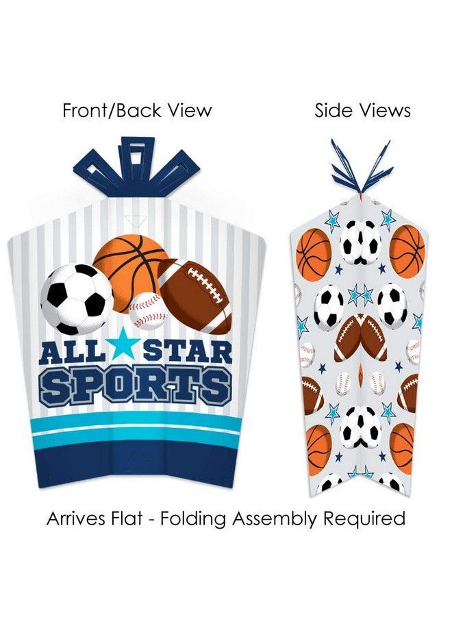 Big Dot of Happiness Go Fight Win Sports Table Decorations Baby Shower Or Birthday Party Fold And Flare Centerpieces 10 Count  - Image 3