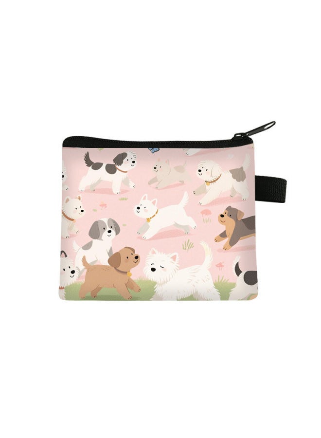 New Puppy Coin Purse, Children's Mini Cute Storage Bag, Student Large-capacity Printed Key Card Holder
