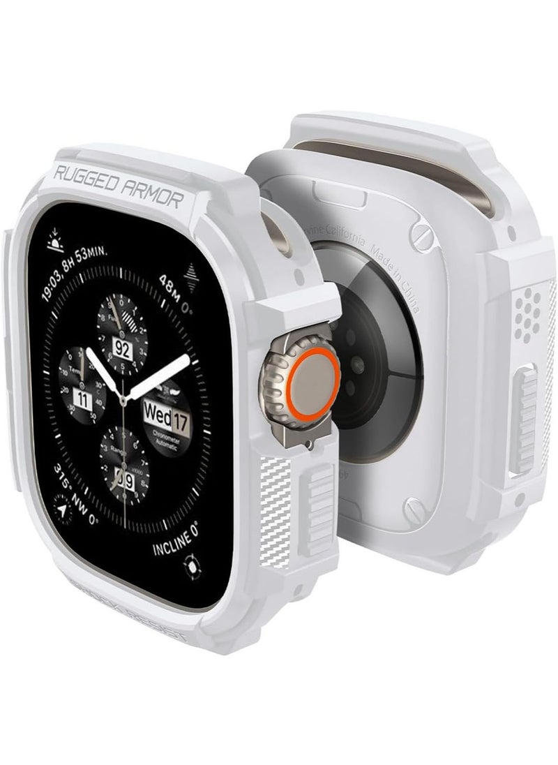 Spigen - Rugged Armor for Apple Watch Ultra 2 Case / Apple Watch Ultra 49mm Case Cover - White - Image 1