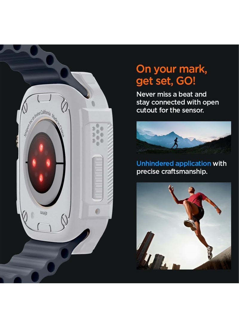 Spigen - Rugged Armor for Apple Watch Ultra 2 Case / Apple Watch Ultra 49mm Case Cover - White - Image 1
