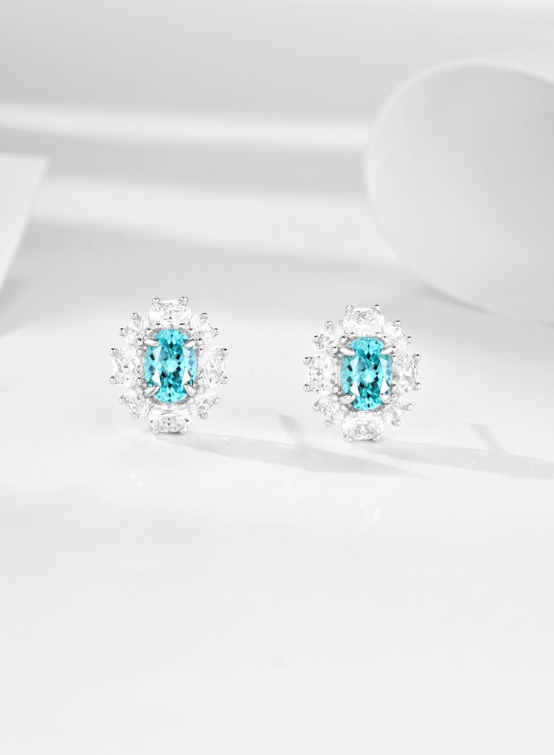 أقراط تيفاني الزرقاء المزروعة معملياً - Image 2