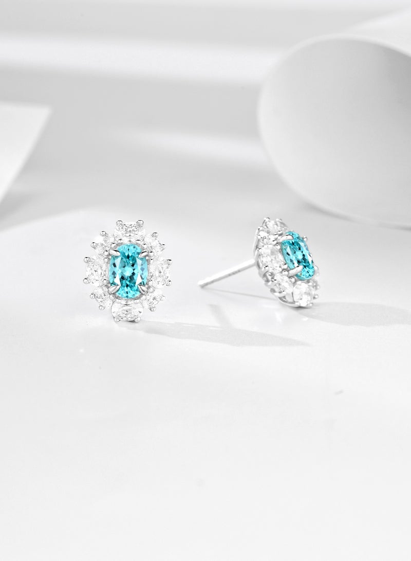 أقراط تيفاني الزرقاء المزروعة معملياً - Image 3