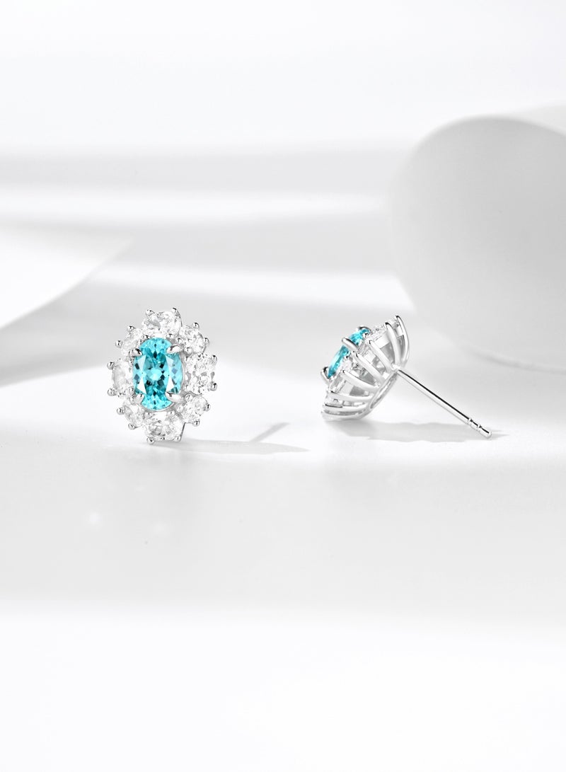 أقراط تيفاني الزرقاء المزروعة معملياً - Image 4