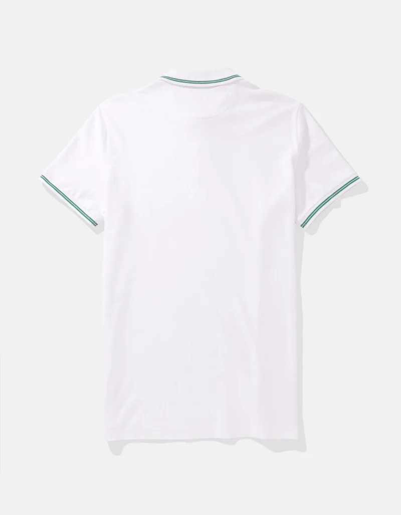 American Eagle Tipped Flex Pique Short Sleeve Polo Shirt