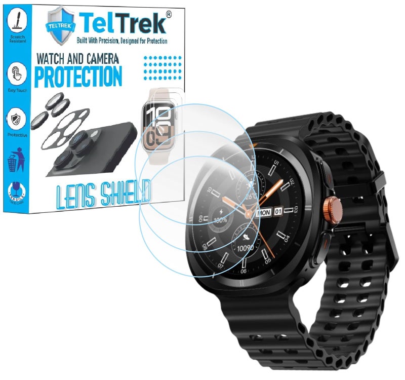 TELTREK Screen Protector Compatible With Fire Boltt Axiom (1.43 Inch), Edge to Edge Hydrogel TPU Screen Guard not a Tempered Glass (Pack of 3) - Image 2