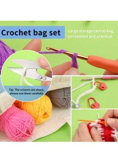 KASTWAVE 85 Piece Crochet Kit with Crochet Hooks Yarn Set, Knitting Accessories Set, Includes Complete Crochet Accessories-Perfect Crochet Starter Kit for Adults Children Beginner Professionals  - Image 2