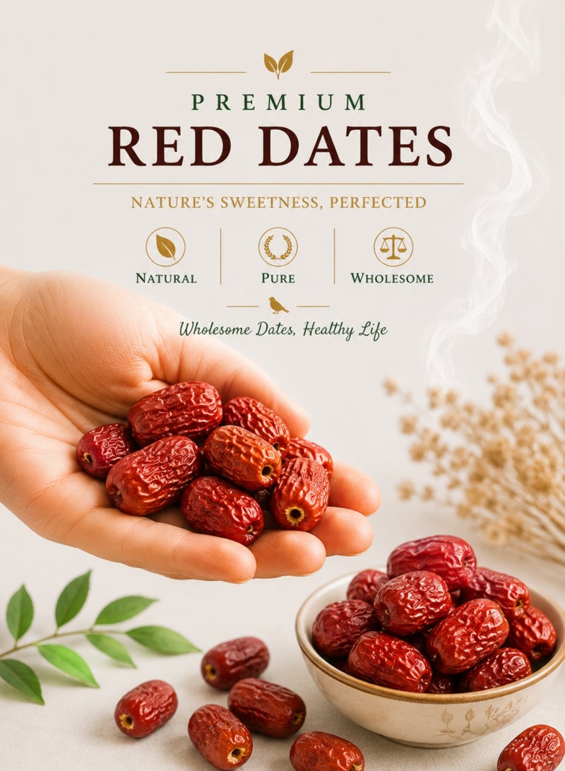 Zahr Red Dates 500g  – High Quality, High Grade, 100% Pure Natural Hand-Sorted Fruits | Premium Dried Jujube Dates | Chinese Red Date, Ziziphus Jujuba - Image 3