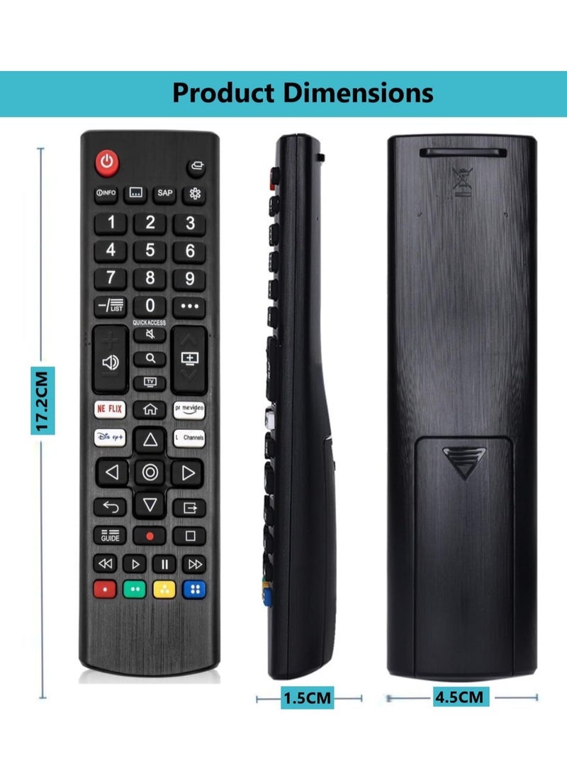 PopZa Universal Replacement Remote Control AKB76040302 Compatible with LG Smart TV UP70 UP75 UP76 UP80 UP87 UQ9000 UQ7070 UQ7570 UQ8000 [2 Pack] with battery - Image 5