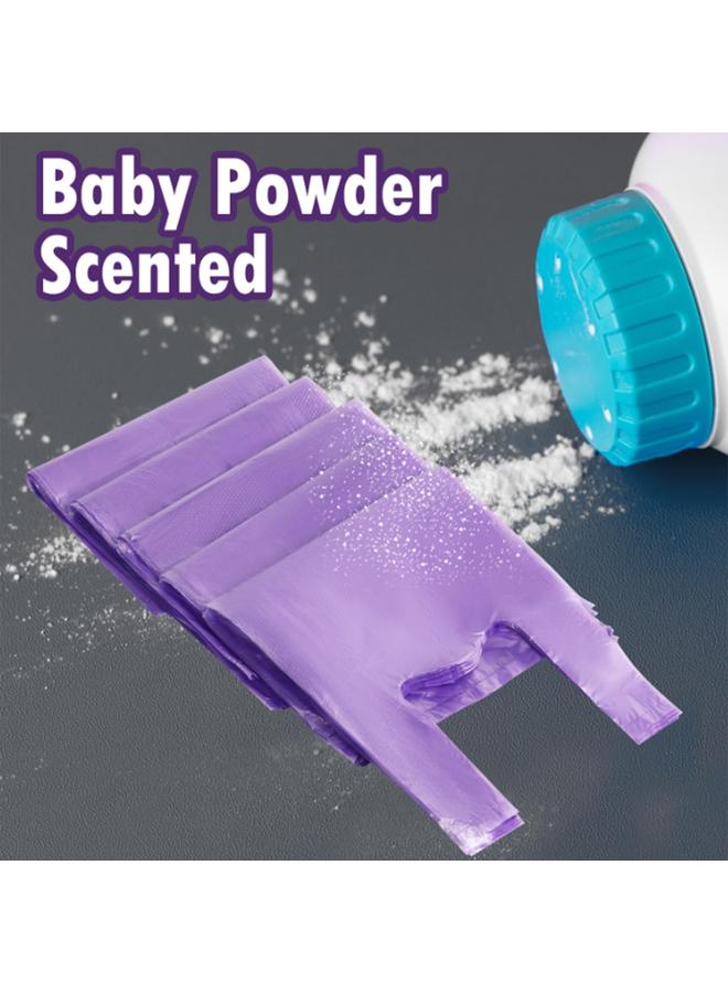 Baby Diaper Bag Disposable, Scented Baby Nappy Sacks with Leak-Proof Design u0026 Easy-Tie Handles, Baby Powder Fresh Scent for Odor Control, for Baby Diapers, Dog Poop Bags u0026 Adult Incontinen (100) - Image 4