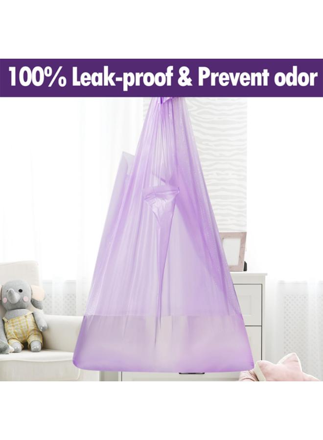 Baby Diaper Bag Disposable, Scented Baby Nappy Sacks with Leak-Proof Design u0026 Easy-Tie Handles, Baby Powder Fresh Scent for Odor Control, for Baby Diapers, Dog Poop Bags u0026 Adult Incontinen (100) - Image 3