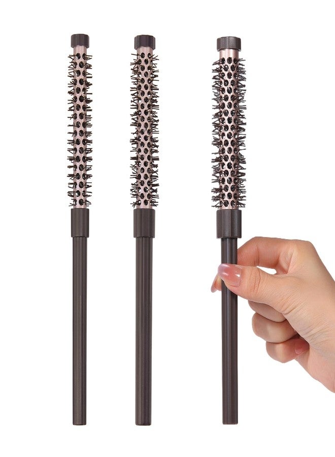 PERFEHAIR 3-Piece Small Round Brush Set (11, 13, 16mm) for Short Hair, Bangs & Roots | Mini Hairbrush for Blow Drying, Volumizing & Smoothing Blowouts | Soft Bristle Roller Brush for Fine, Thin Hair - Image 1
