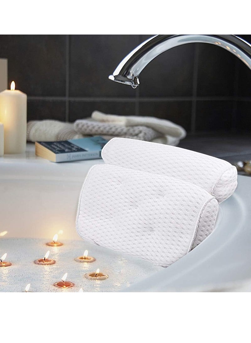 AmazeFan AmazeFan Bath Pillow, Bathtub Spa Pillow with 4D Air Mesh Technology and 7 Suction Cups, Helps Support Head, Back, Shoulder and Neck, Fits All Bathtub, Hot Tub and Home Spa [US. Patent Design]  - Image 1