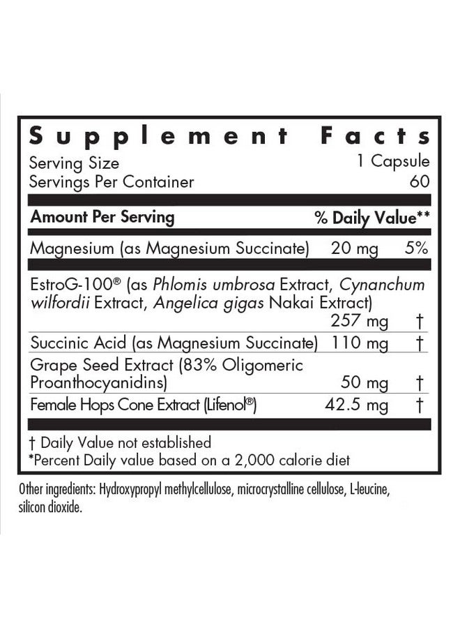 Allergy Research Group استروبرايم بلس استروج 100 جرافينول انقطاع الطمث خالي من الصويا 60 كبسولة نباتية - Image 3