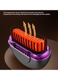 General Portable Cordless Hair Straightener Brush, Rechargeable Hair Straightener for Home, Travel, Dorm, Gray Three-Speed Temperature Controlled Hair Straightener  - Image 5