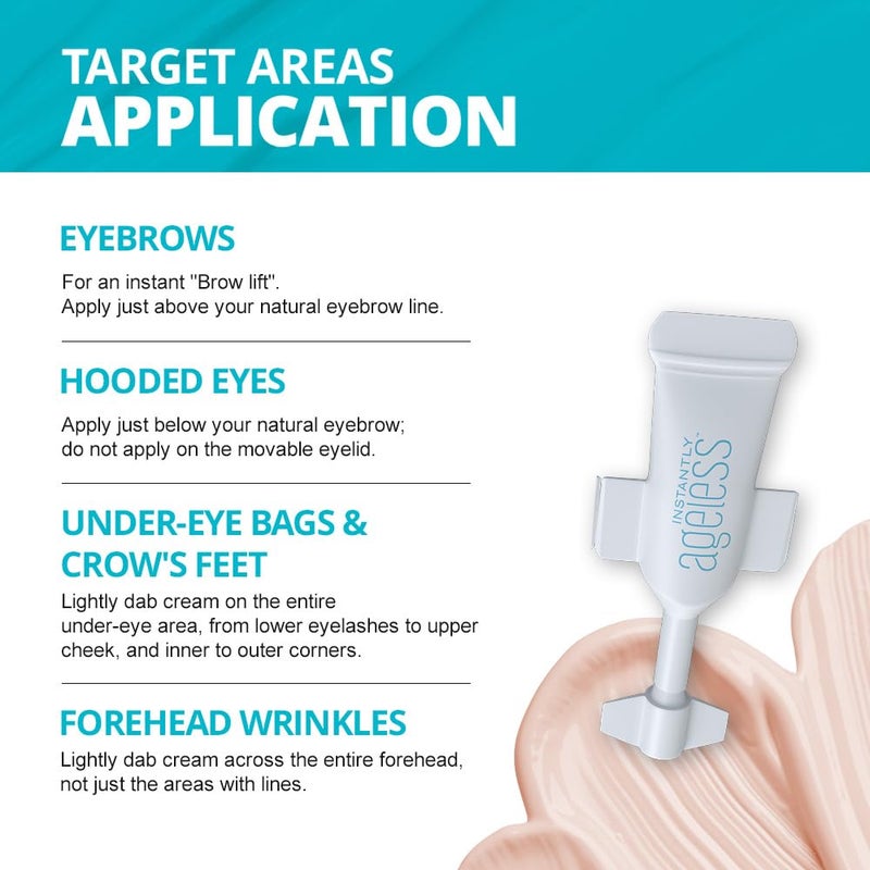 Instantly Ageless - Instant Face Lift in a Vial - Skin Care for Anti Aging face cream - Instant Under Eye Bags Remover - Facelift 10 Vials - Image 3