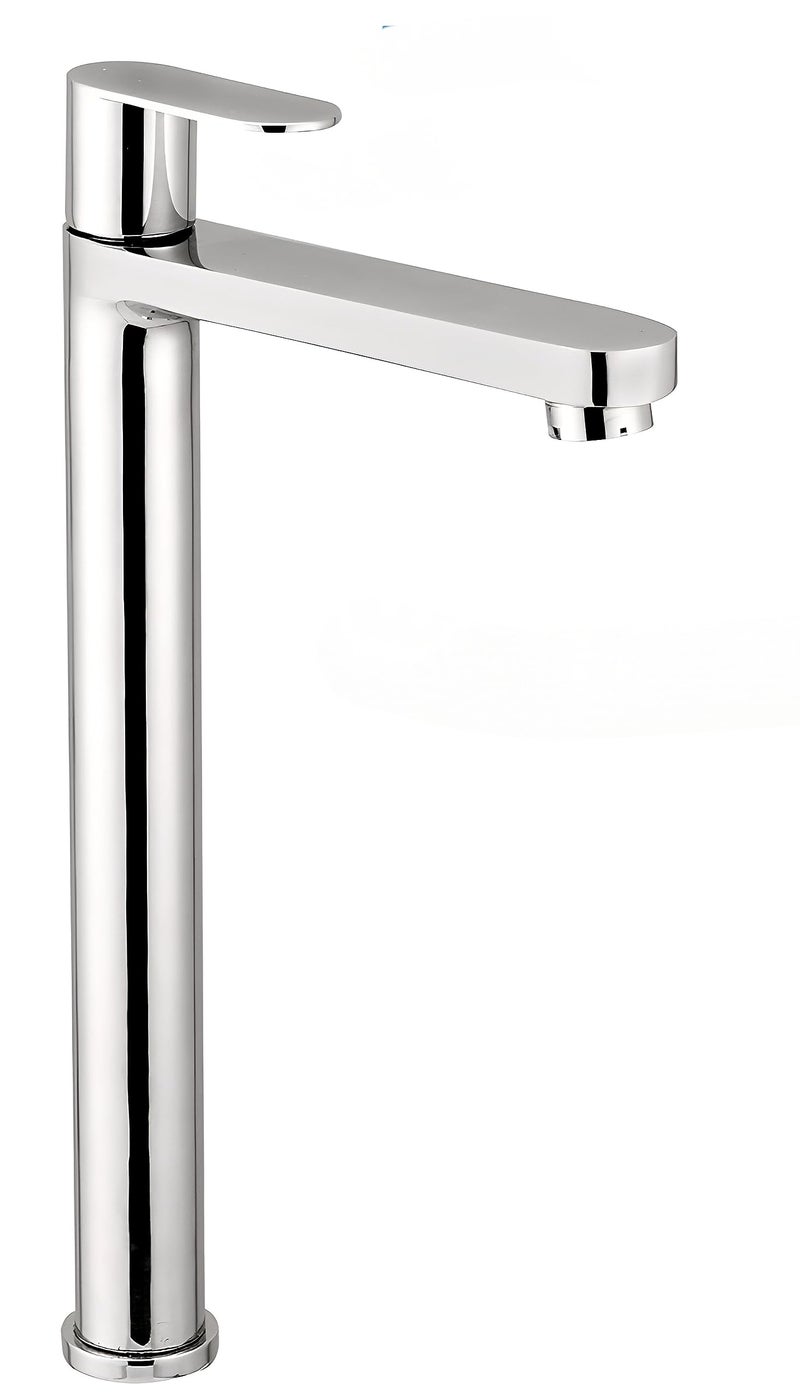 Carnival Full Brass Extended Tall Body Basin Pillar Cock Tap Faucet for Wash Basin Chrome Plated Finish (12 Inches) for Bathroom,Counter Table Top Washbasin Tap(Deck Mounted Installation Type) - Image 1