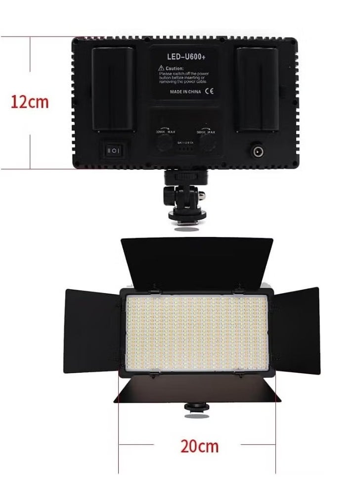 MIGOFAST 600 LED Video Light Kit  Rechargeable & Plug Powered Camera Video Light 3200K 5600K  - Image 2