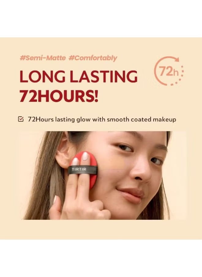 TIRTIR - Mask Fit Red Cushion Foundation 18g (23N Sand) - 72hrs Long Lasting Full Coverage Foundation Makeup - Image 1