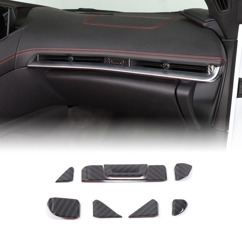 CHEAYAR AC Vent Decoration Dash Dashboard Air Conditioner Air Outlet Vent Cover Trim Compatible with Chevrolet Corvette C8 20202023