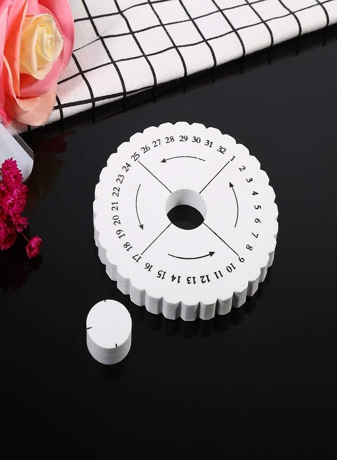 Nikou 2Pcs Braiding Disk - Round Square Kumihimo Disk Macrame Braided Cord String Bracelet Handmade Weaving Disk - Image 4