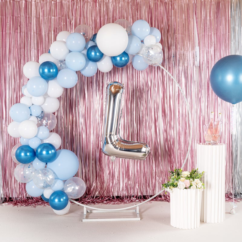 Restaurantware-Balloonify 40 Inch Letter Balloon, 1 Large Alphabet Party Balloon - Letter L, Self-Sealing, Silver Foil Mylar Balloon, Hanging Loop, Decoration For Birthday, Wedding, Or Graduation - Image 4