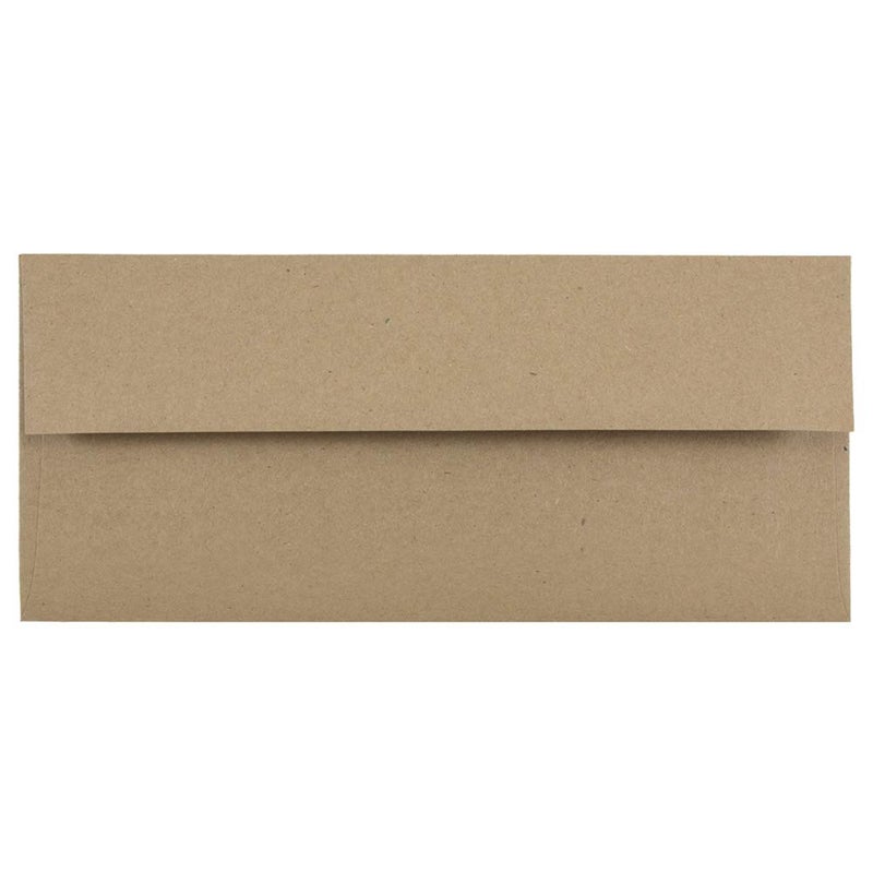 JAM PAPER 10 Business Premium Envelopes 4 18 x 9 12 Brown Kraft Paper Bag 100Pack