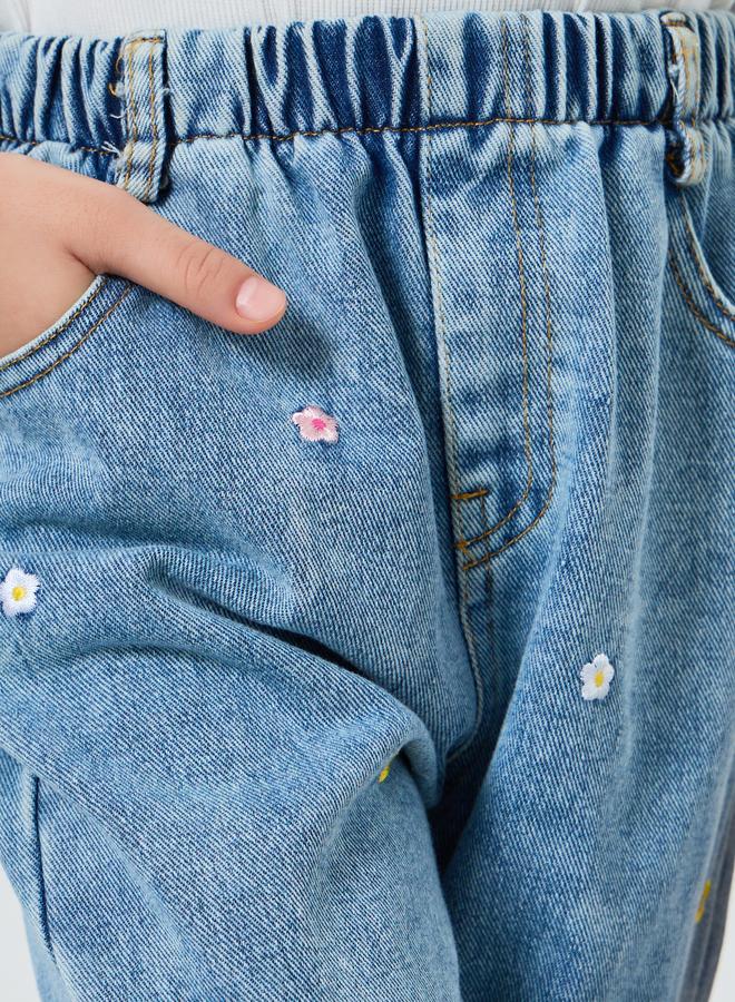 Styli Girls Light Blue Embroidered Jeans - Image 3