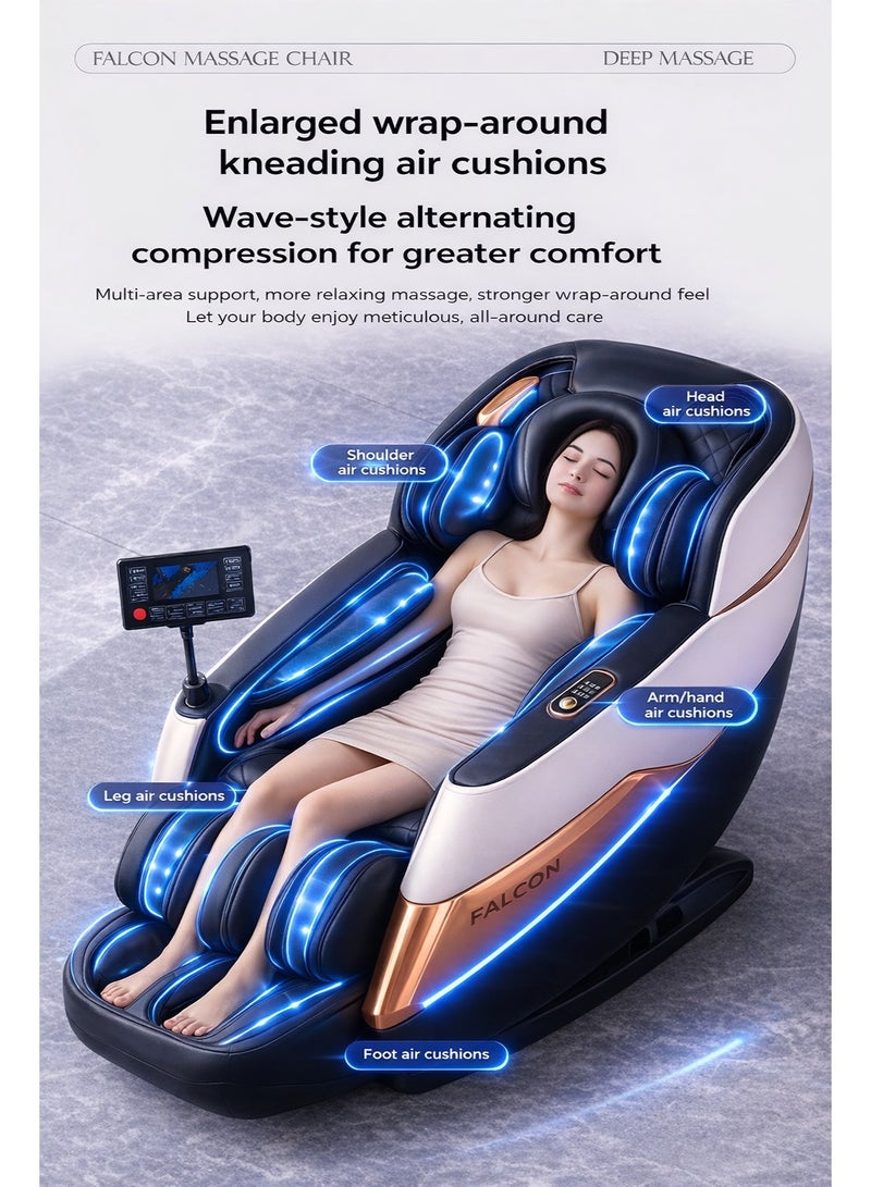 FALCON 4D Massage Chair | SL Track Zero Gravity Recline | Soothing heat therapy | Advanced Air bag compression Adjustable intensity| Bluetooth Speakers  | Precision massage | Gift for Loved Ones (5 year warranty) - Image 2