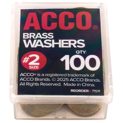 ACCO Brands غسالات نحاسية ACCO، 15/32"، علبة من 100 (71511) - Image 3