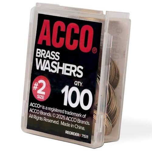 ACCO Brands غسالات نحاسية ACCO، 15/32"، علبة من 100 (71511) - Image 4