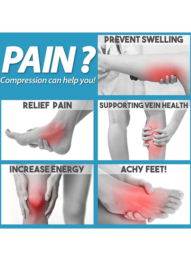 جوارب النحاس للنساء والرجال (6 أزواج) - الدعم الأمثل للممرضات والجري والمشي والتأهيل - Image 2