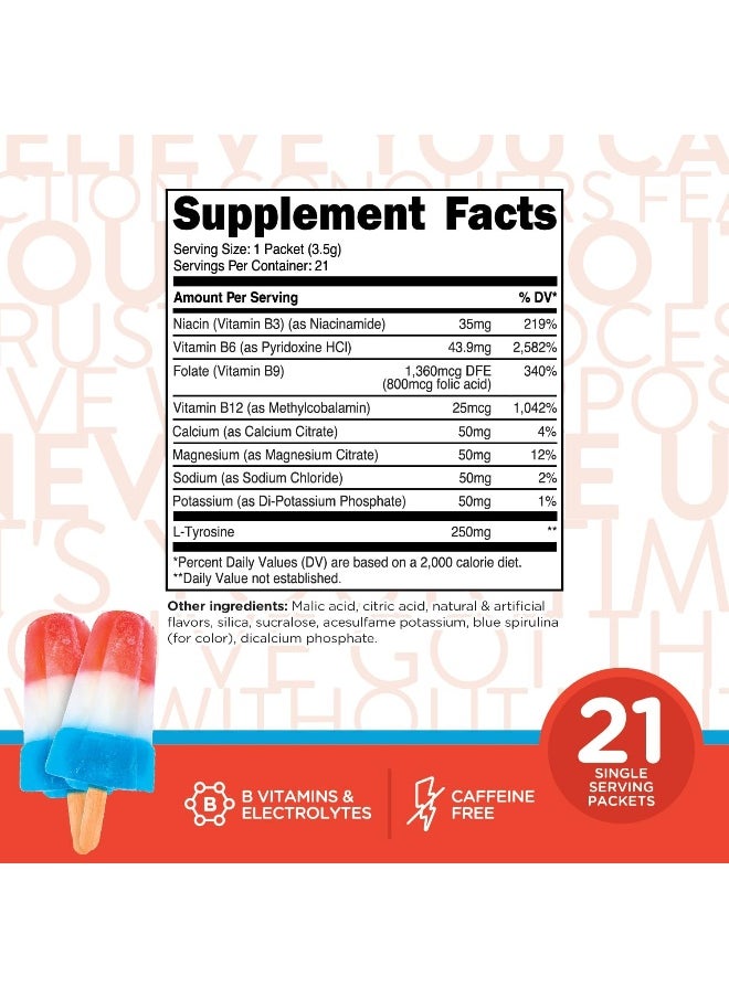 TransformHQ TransformHQ Hydration Drink Mix (21 Single-Serving Packets, Rocket Pop) - Hydration Supplement Blend with Vitamins and Electrolytes  - Image 3