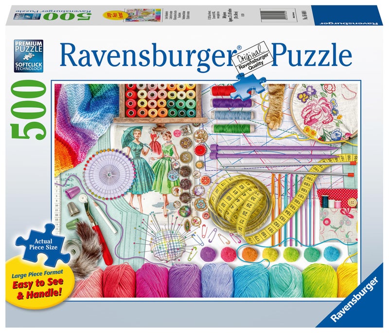 Ravensburger 16440 Needlework Station 500Piece Jigsaw Puzzle Large EasytoHandle Pieces Unique Softclick Technology Ideal for Adults - Image 2