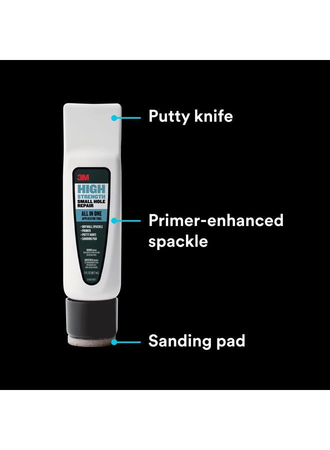 3M Small Hole Repair High Strength, All in One Applicator Tool, 1-Pack, Quick and Easy Repair for Nicks and Nail Holes, Includes Putty Knife, Spackle, and Sanding Pad For Wall Repairs (SHR-3-AIO) - Image 4