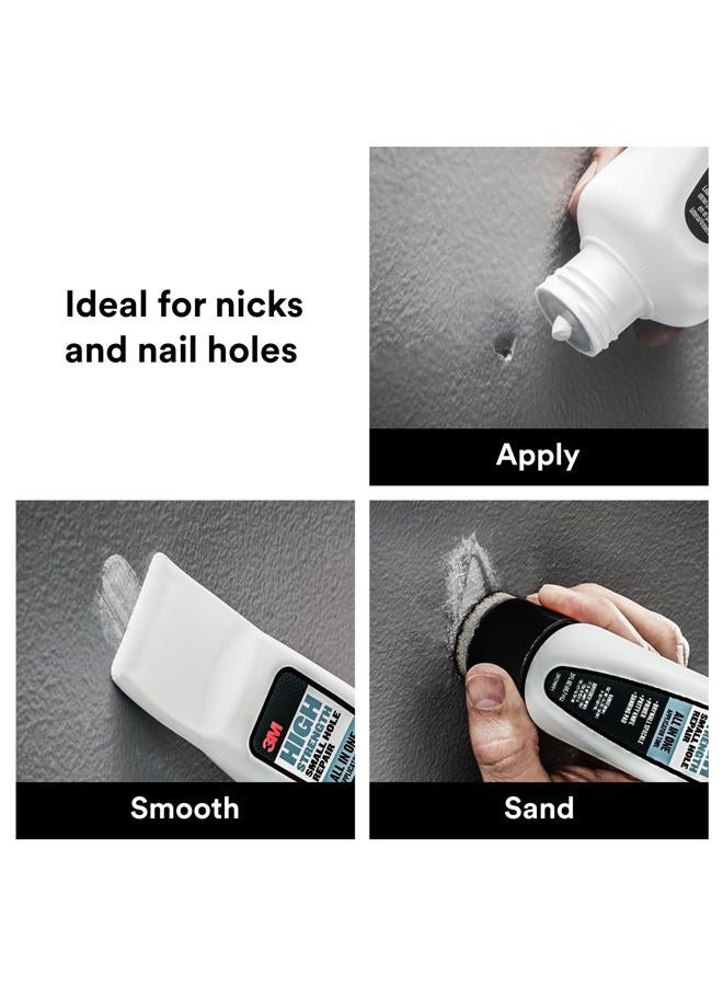 3M Small Hole Repair High Strength, All in One Applicator Tool, 1-Pack, Quick and Easy Repair for Nicks and Nail Holes, Includes Putty Knife, Spackle, and Sanding Pad For Wall Repairs (SHR-3-AIO) - Image 3