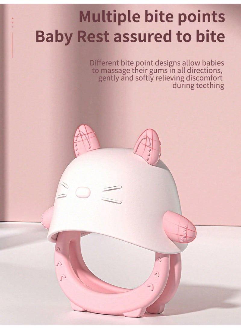 ألعاب التسنين للأطفال، ألعاب التسنين، عضاضات الأسنان للأطفال من 3 إلى 6 أشهر، ألعاب المضغ للأطفال، قفازات التسنين الخالية من مادة BPA ذات الملمس الناعم لاستكشاف الحواس وتخفيف حكة التسنين - Image 3