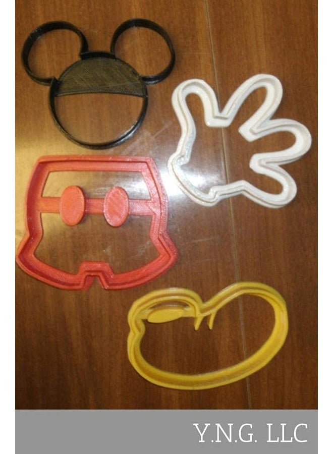 YNGLLC THEME MAGICAL MOUSE CARTOON CHARACTER SET OF 4 COOKIE CUTTERS MADE IN USA PR506 - Image 3
