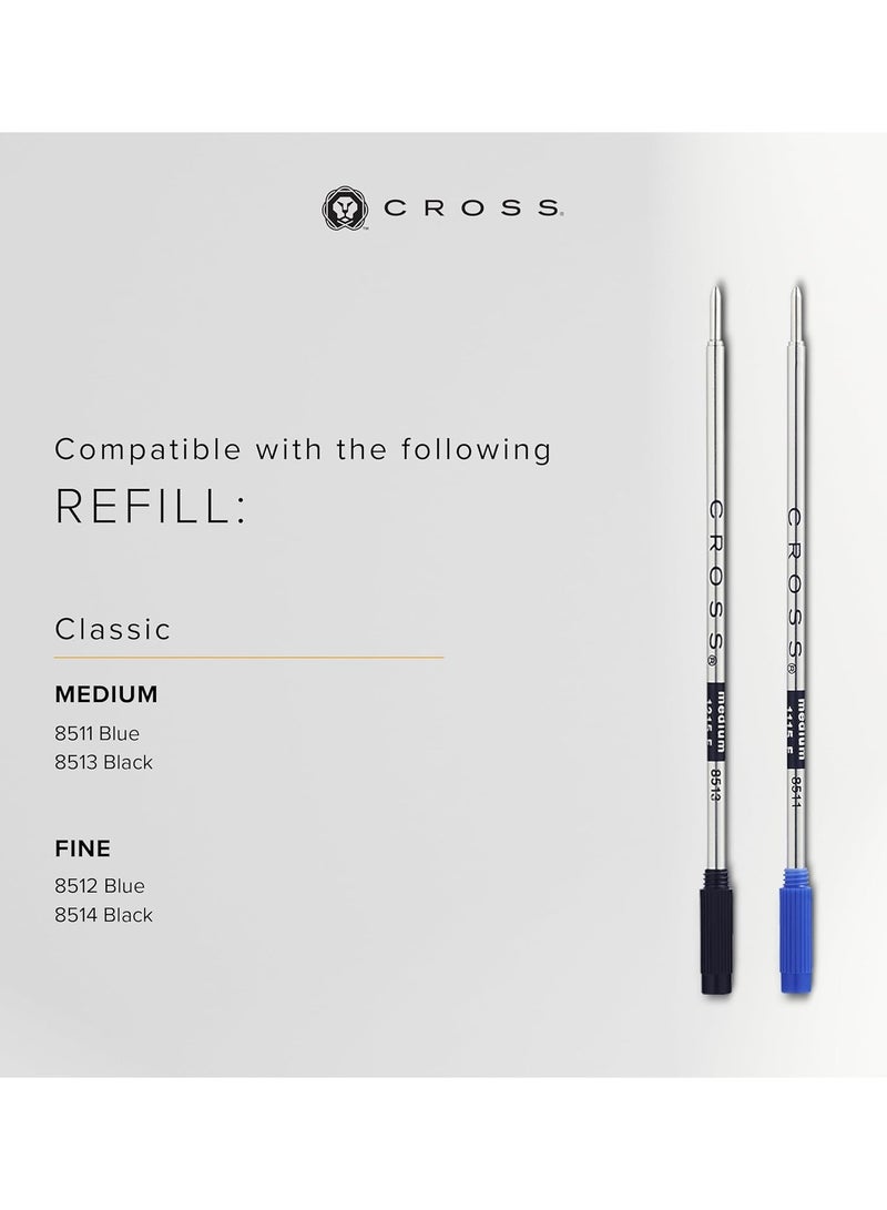 Cross 1-Piece Coventry Ballpoint Pen In Gift Box Black Ink With Goldern Clip Black Barrel  - Image 4